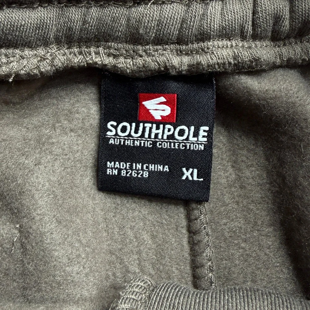 Southpole Sweatpants Men XL Olive Green Jogger Fleece Lined Elastic Waist 8009